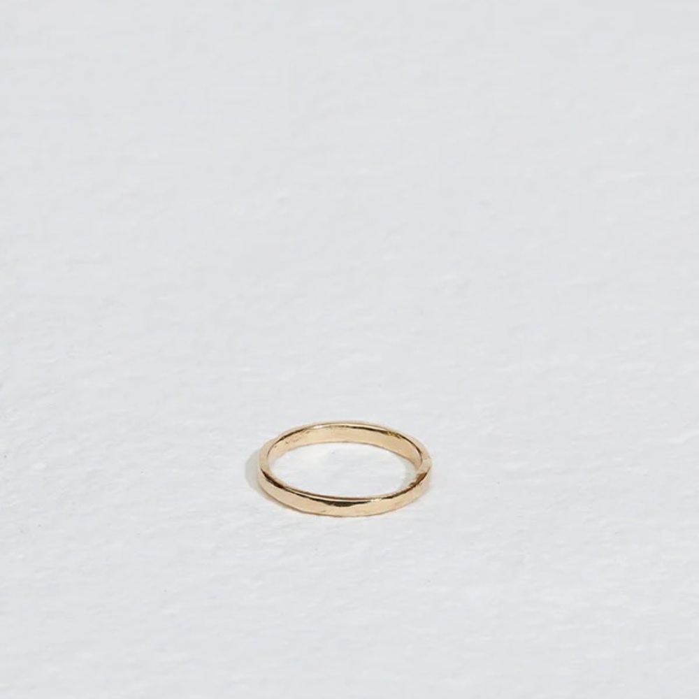 Solid 18k Italian Yellow Gold Stackable Ring Simp… - image 8